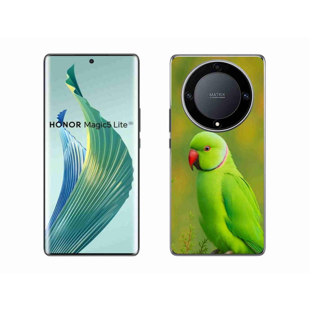 Gélový kryt mmCase na Honor Magic 5 Lite 5G - papagáj alexander 2