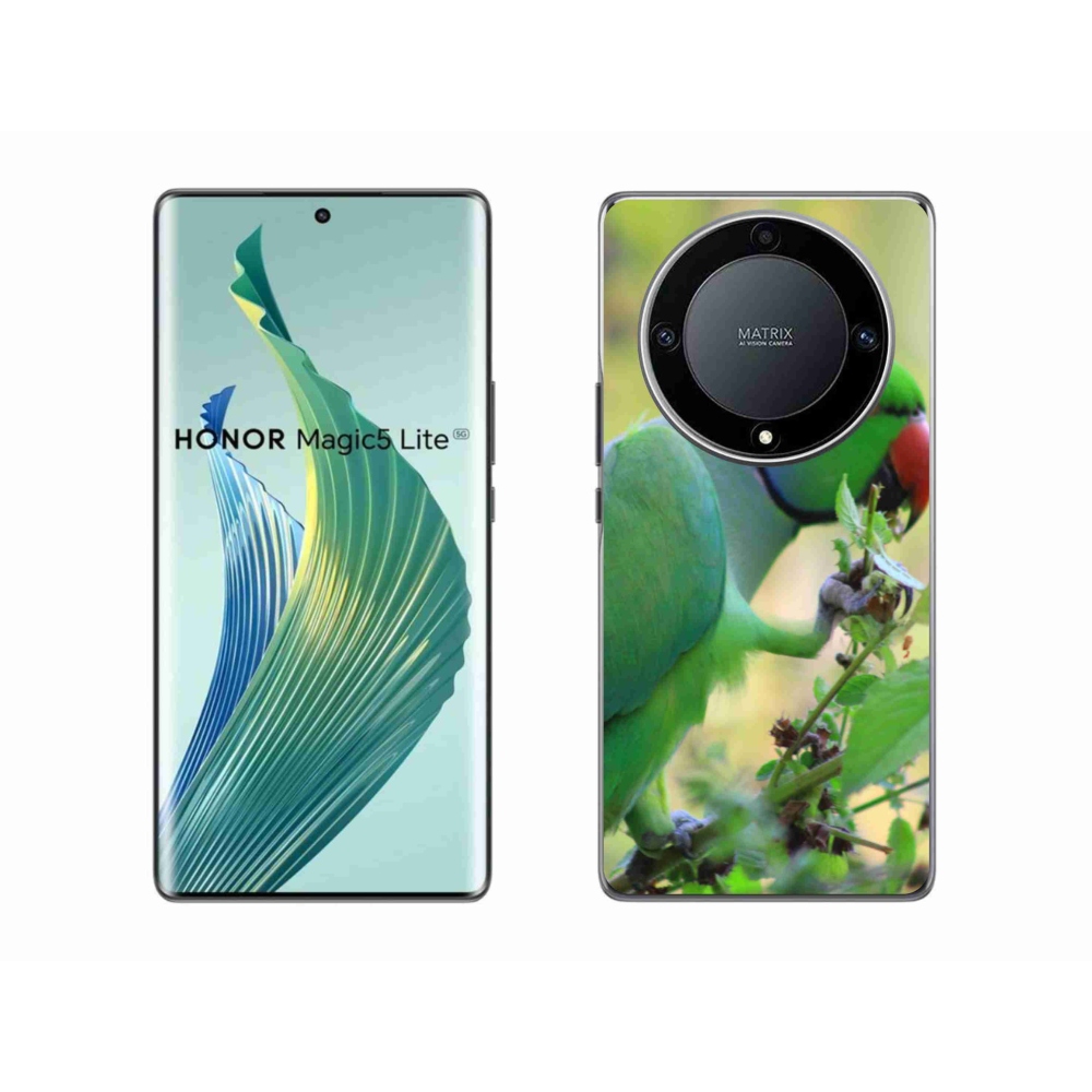 Gélový kryt mmCase na Honor Magic 5 Lite 5G - papagáj Alexandr