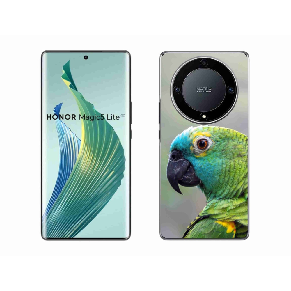 Gélový kryt mmCase na Honor Magic 5 Lite 5G - papagáj amazoňan