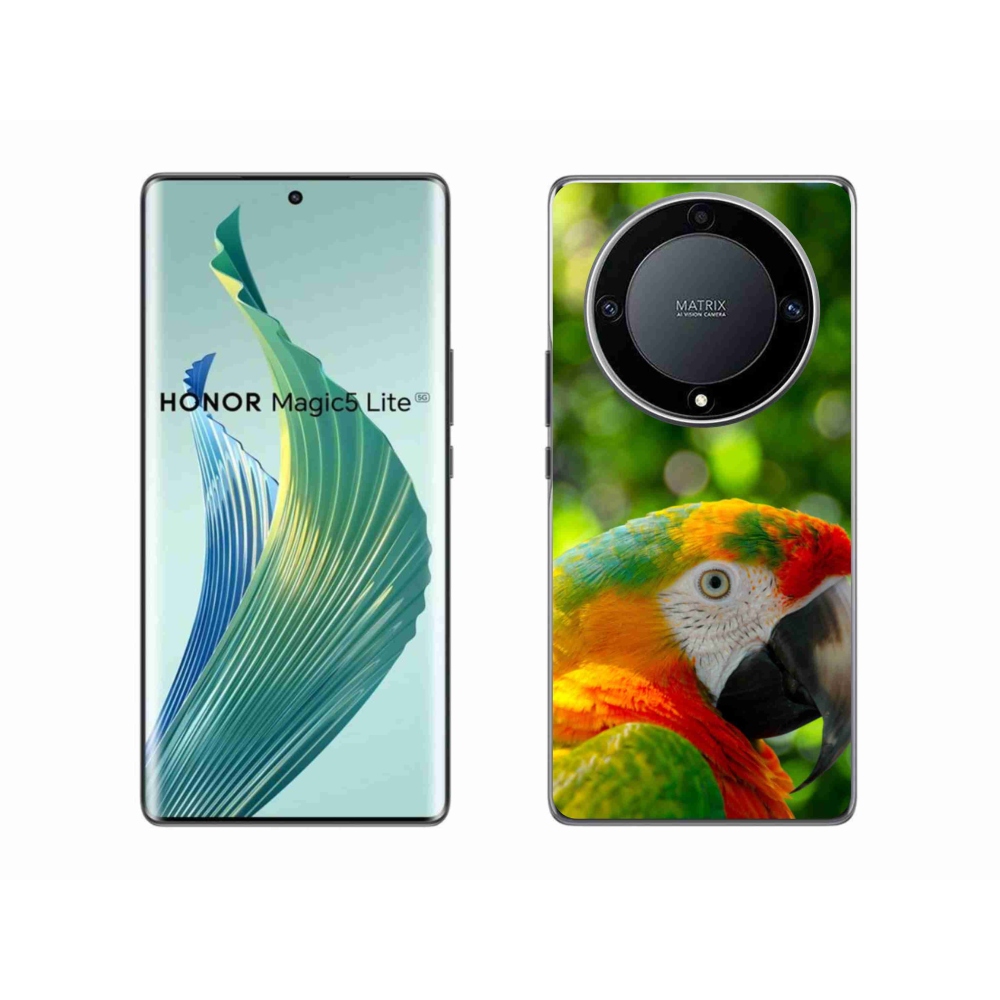 Gélový kryt mmCase na Honor Magic 5 Lite 5G - papagáj ara 3