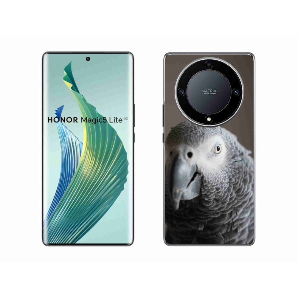 Gélový kryt mmCase na Honor Magic 5 Lite 5G - papagáj žako 2