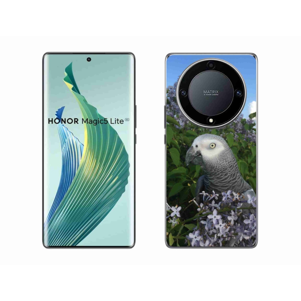 Gélový kryt mmCase na Honor Magic 5 Lite 5G - papagáj žako
