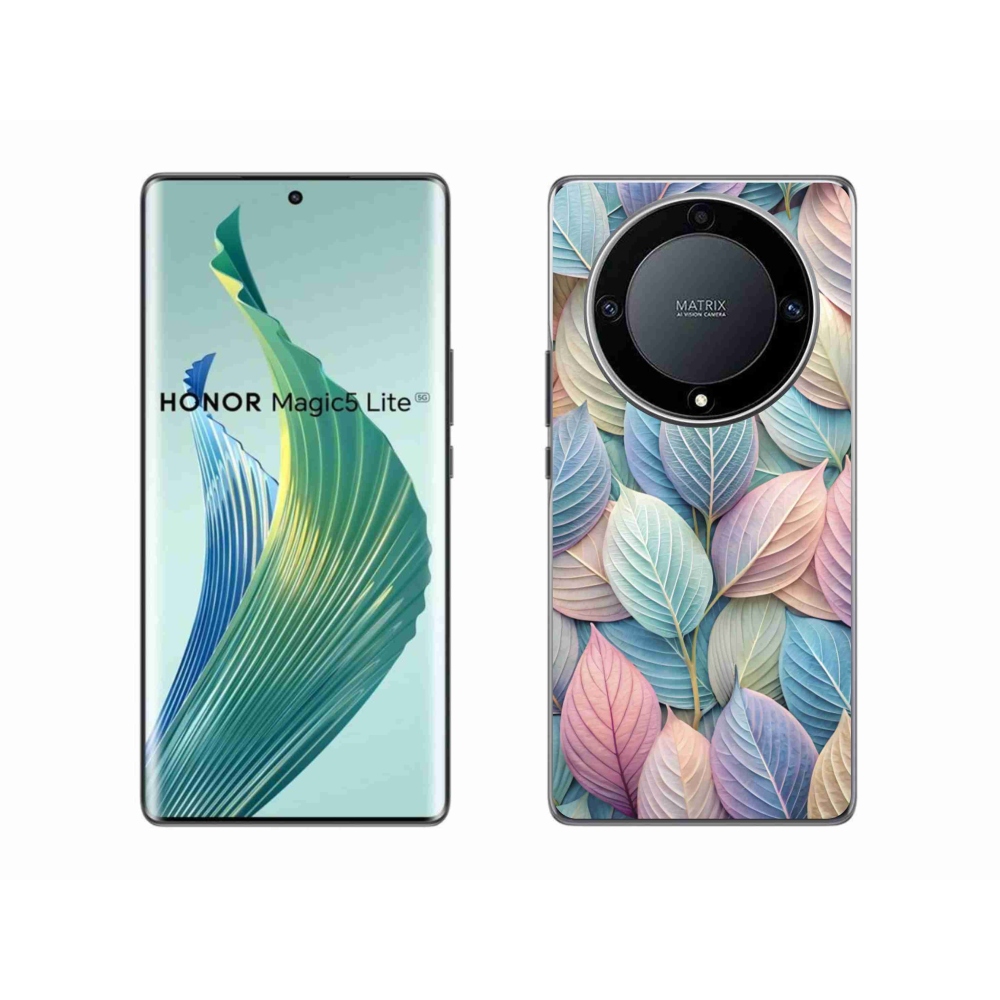 Gélový kryt mmCase na Honor Magic 5 Lite 5G - pastelové listy