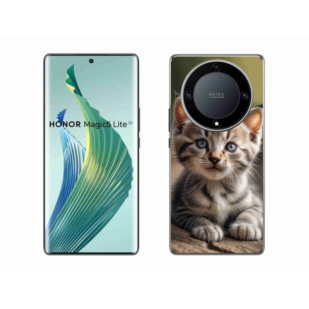 Gélový kryt mmCase na Honor Magic 5 Lite 5G - roztomilé mačiatko 9