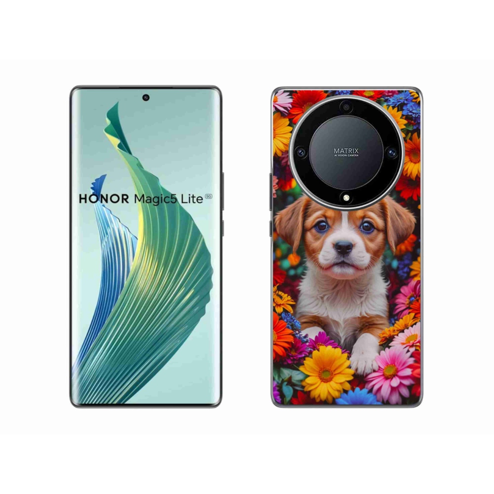 Gélový kryt mmCase na Honor Magic 5 Lite 5G - roztomilé šteňa