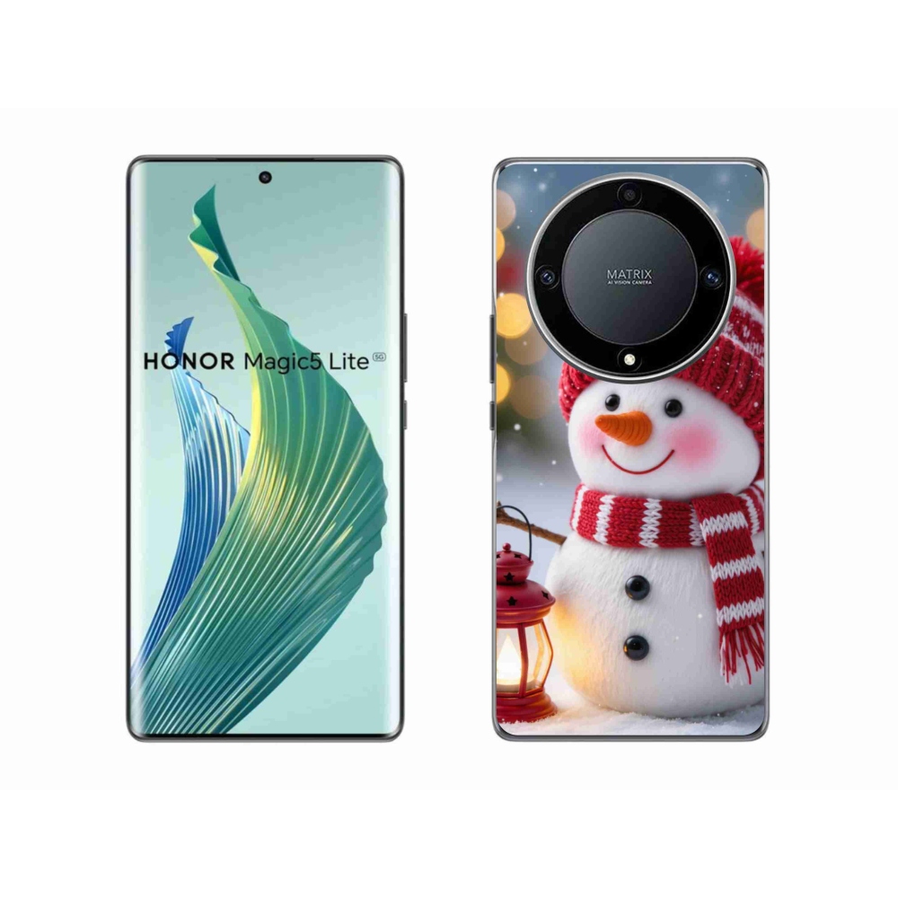 Gélový kryt mmCase na Honor Magic 5 Lite 5G - snehuliak 2