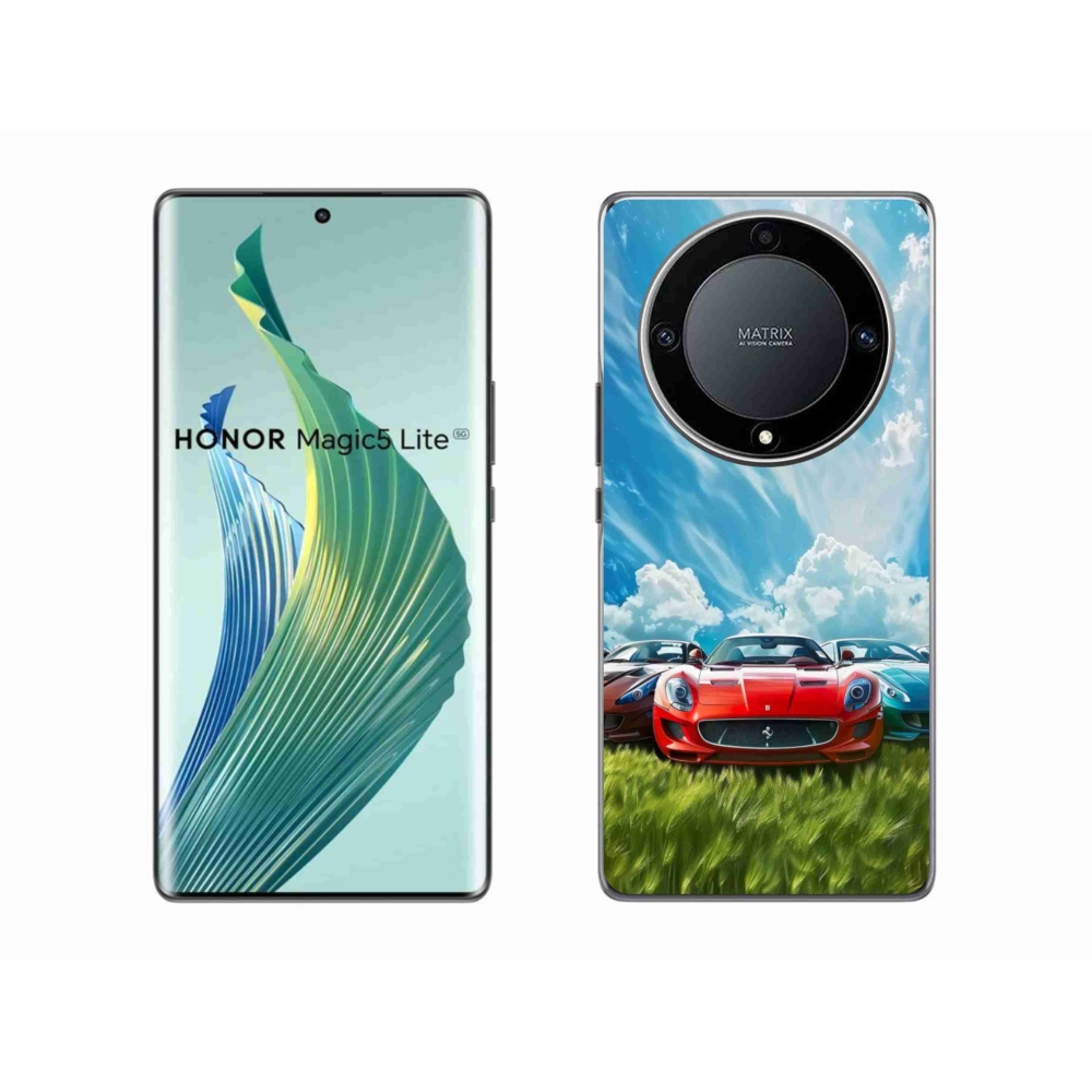 Gélový kryt mmCase na Honor Magic 5 Lite 5G - športové vozidlá