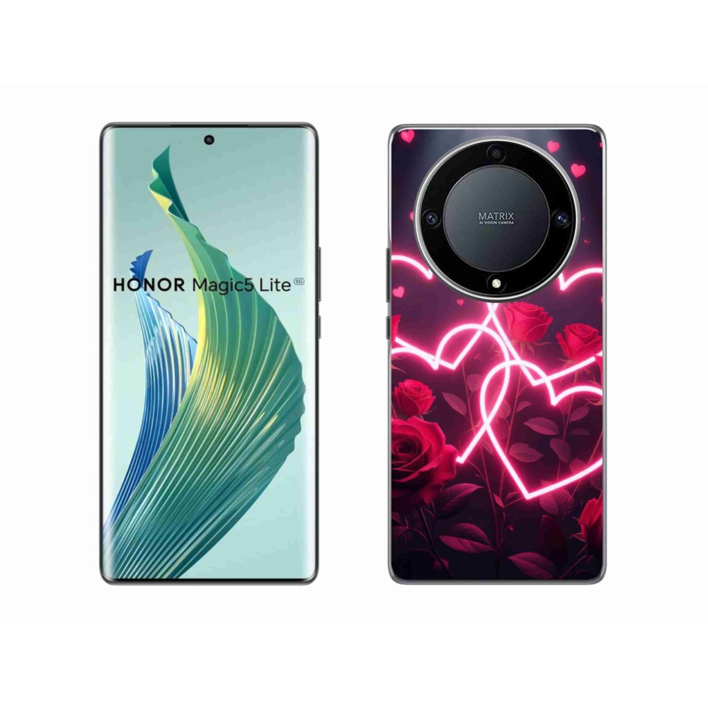 Gélový kryt mmCase na Honor Magic 5 Lite 5G - srdce lásky