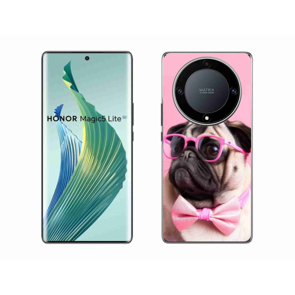 Gélový kryt mmCase na Honor Magic 5 Lite 5G - štýlový mops