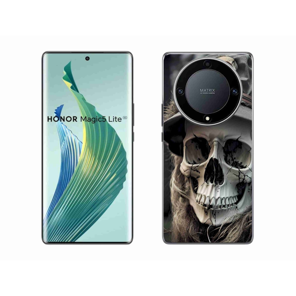 Gélový kryt mmCase na Honor Magic 5 Lite 5G - temná lebka