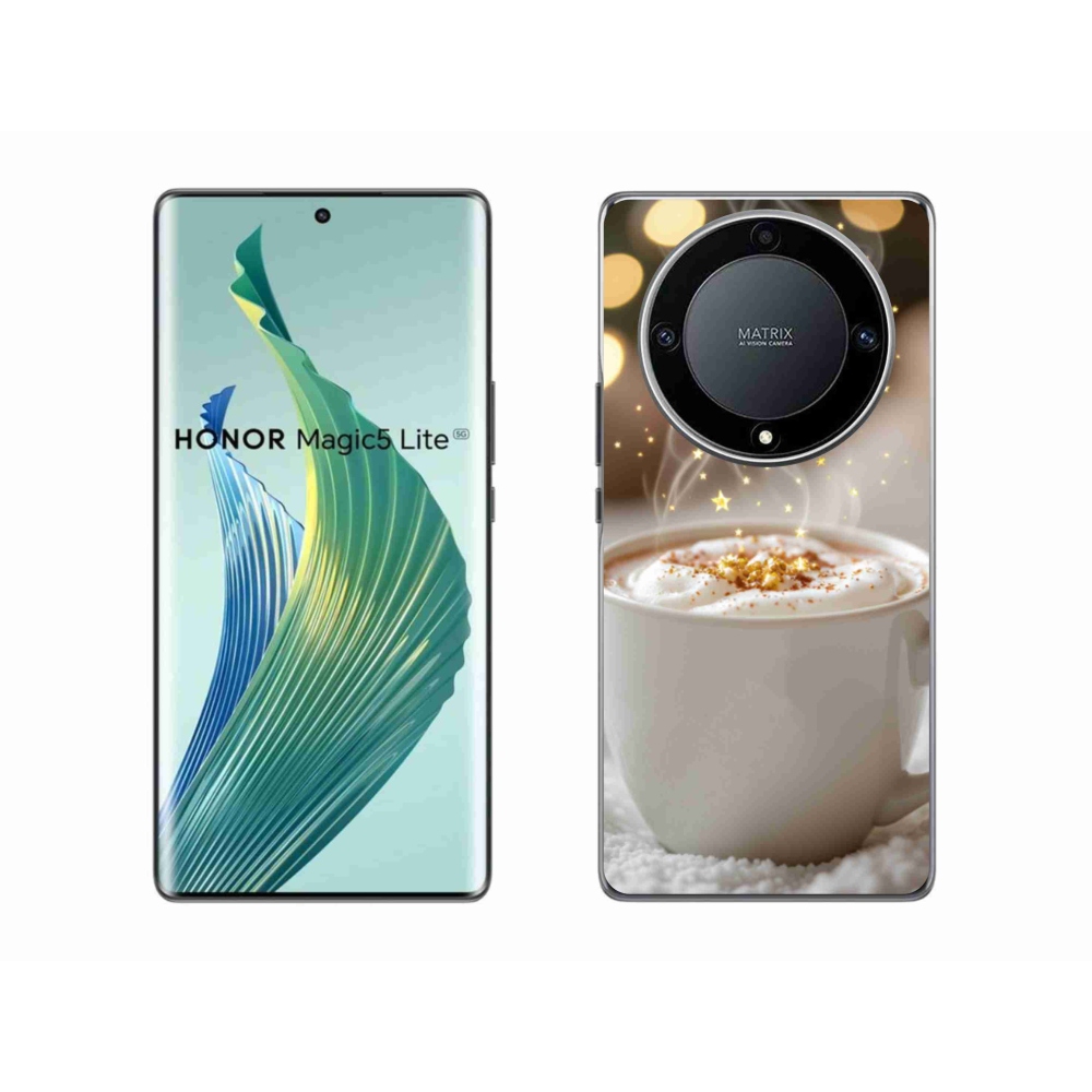 Gélový kryt mmCase na Honor Magic 5 Lite 5G - vianočný horúci nápoj