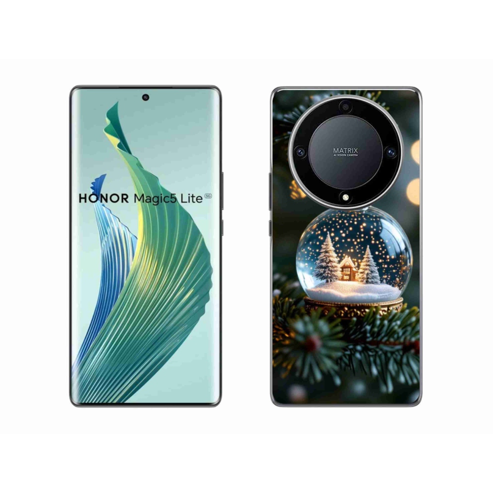 Gélový kryt mmCase na Honor Magic 5 Lite 5G - vianočné gule 2
