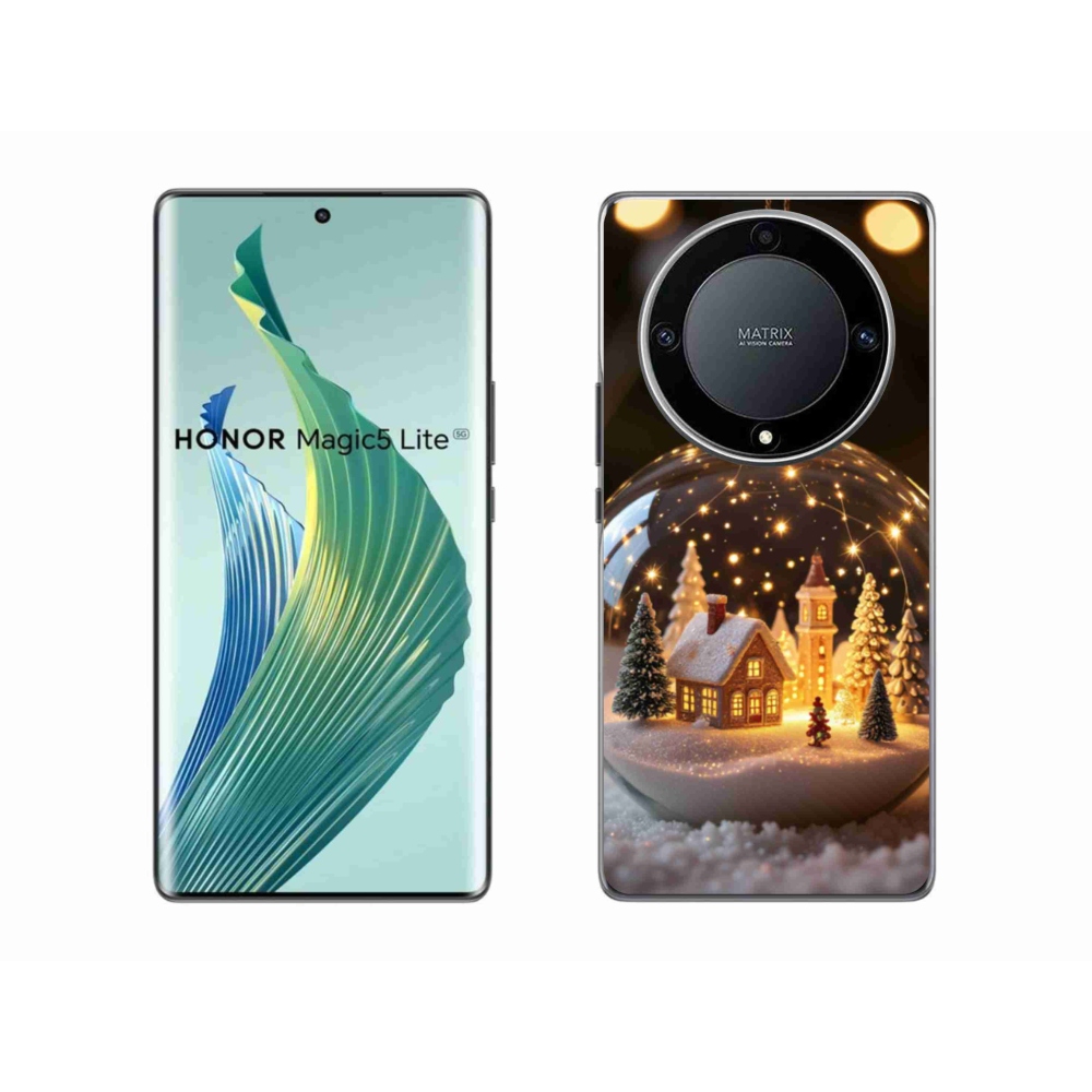 Gélový kryt mmCase na Honor Magic 5 Lite 5G - vianočné gule 3