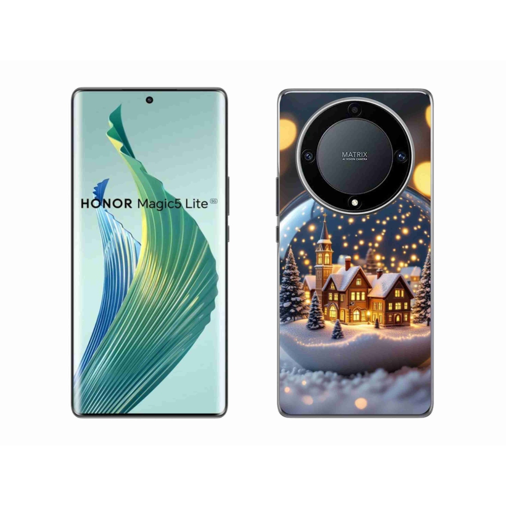 Gélový kryt mmCase na Honor Magic 5 Lite 5G - vianočné gule 4