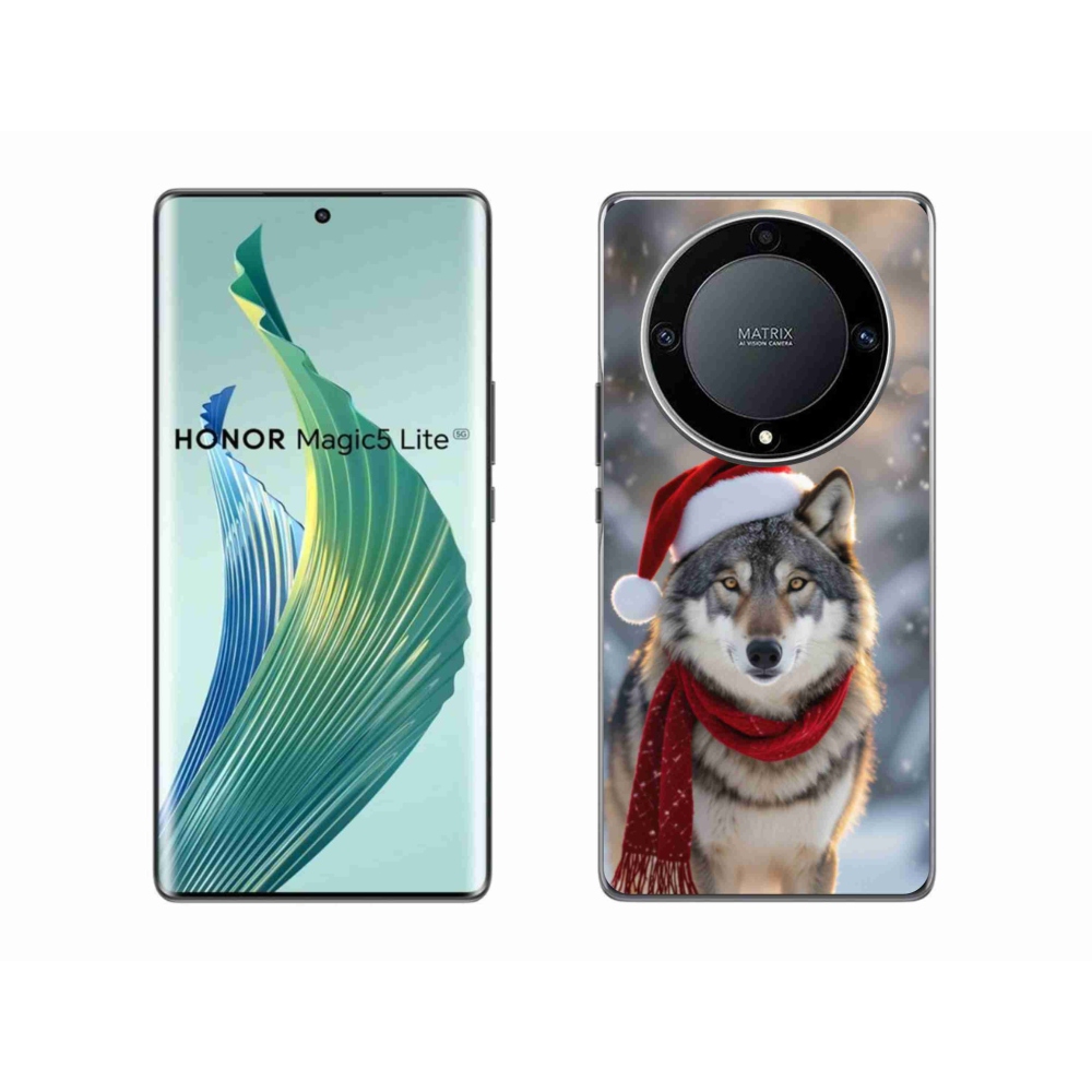 Gélový kryt mmCase na Honor Magic 5 Lite 5G - vianočný vlk