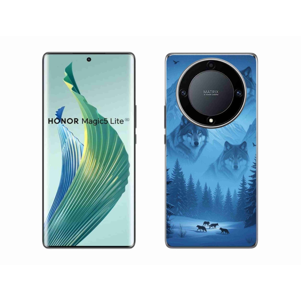 Gélový kryt mmCase na Honor Magic 5 Lite 5G - vlčia svorka
