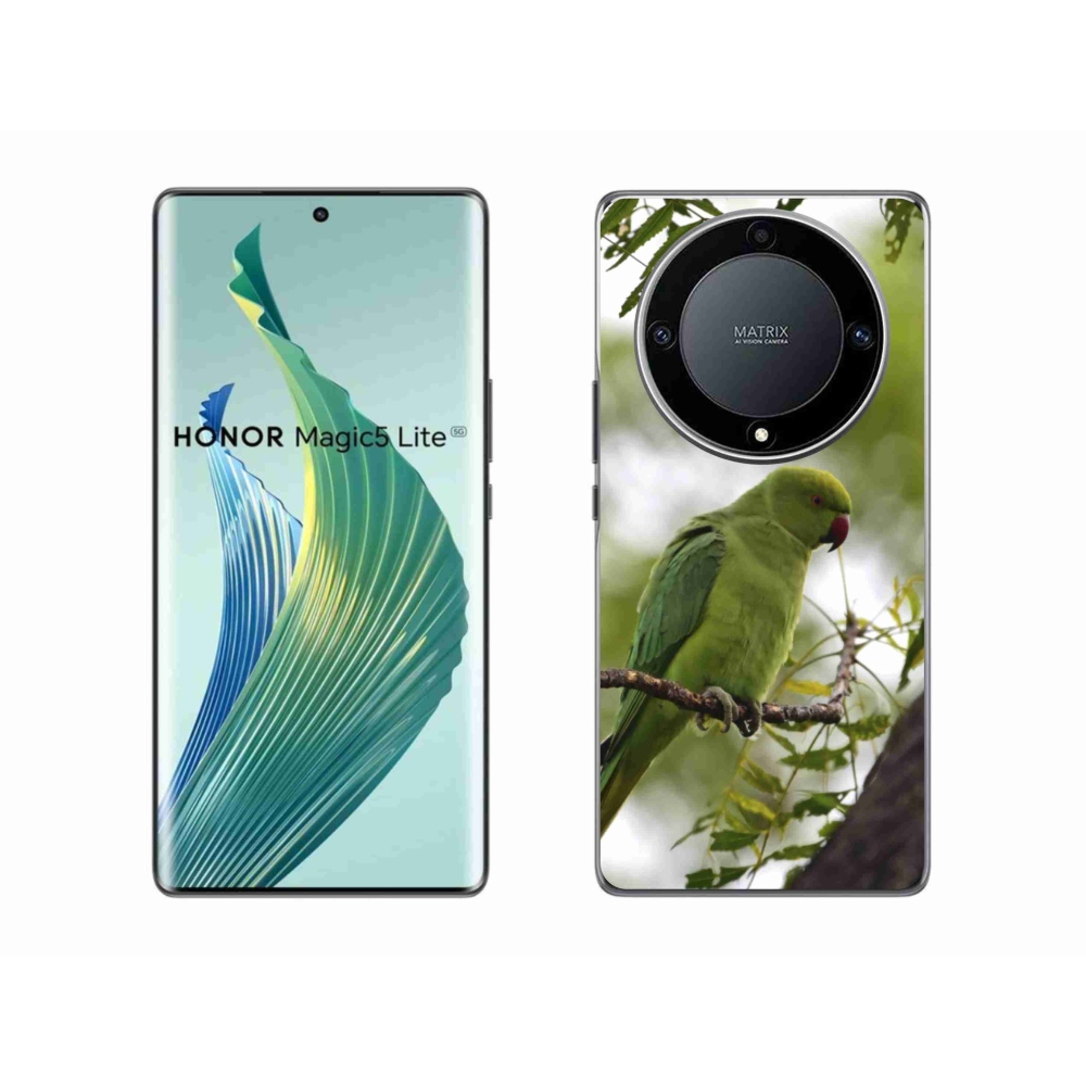 Gélový kryt mmCase na Honor Magic 5 Lite 5G - zelený papagáj