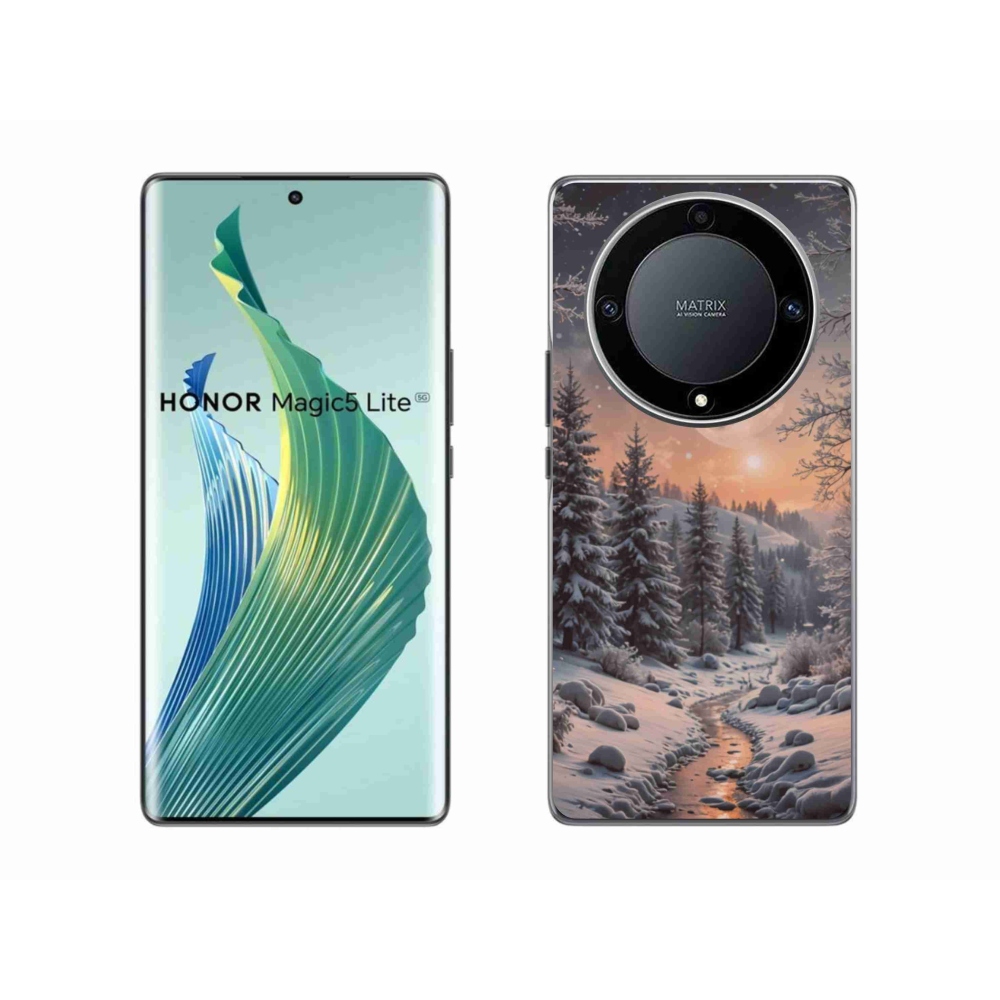 Gélový kryt mmCase na Honor Magic 5 Lite 5G - zimná krajina 2