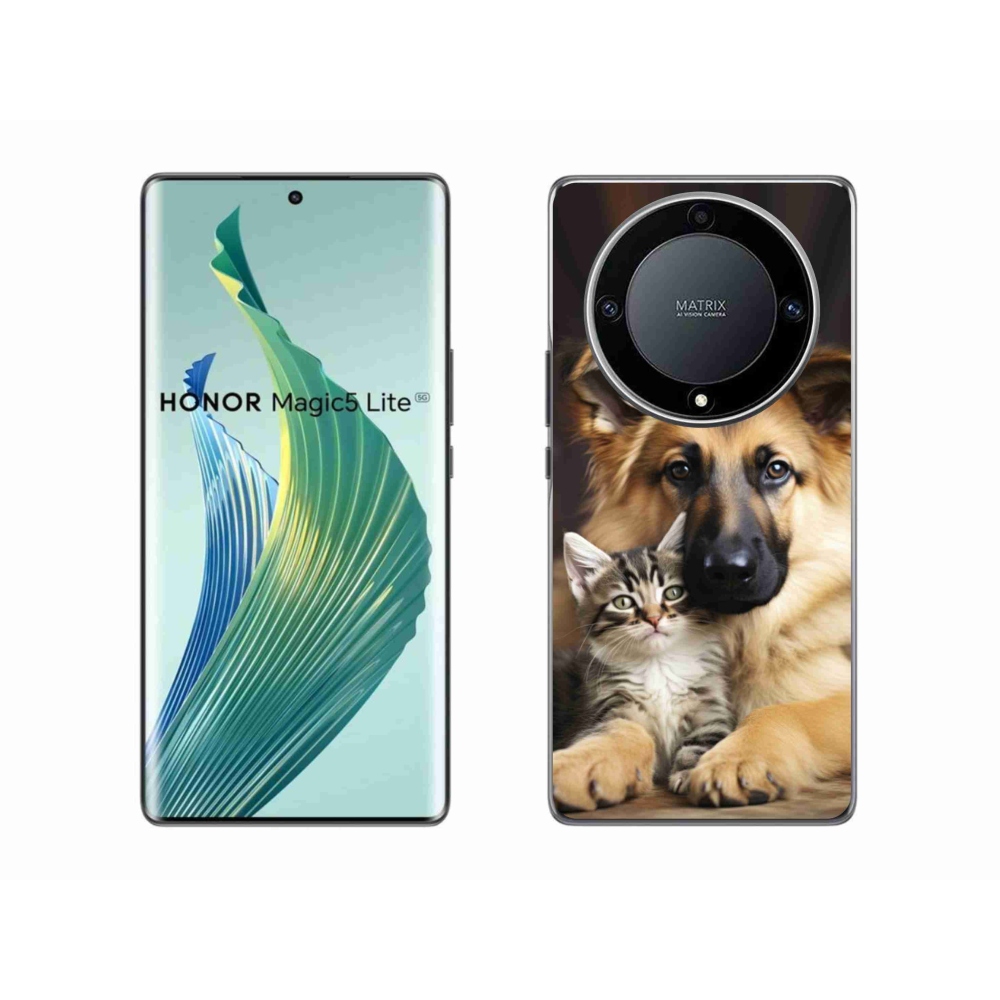Gélový kryt mmCase na Honor Magic 5 Lite 5G - zvieracie priateľstvo