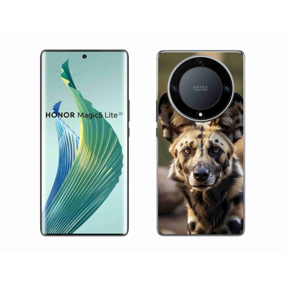 Gélový kryt mmCase na Honor Magic 5 Lite - africký divoký pes
