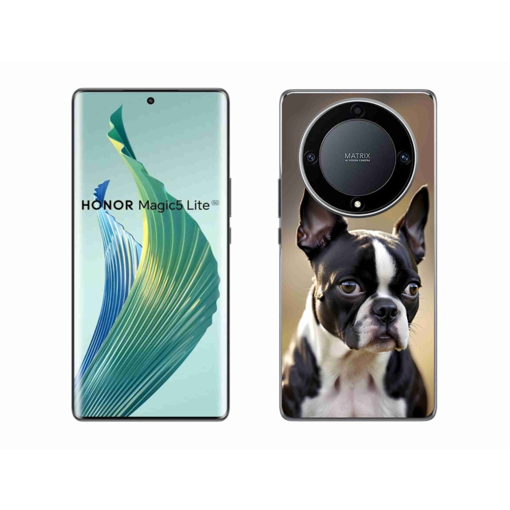 Gélový kryt mmCase na Honor Magic 5 Lite - bostonský teriér