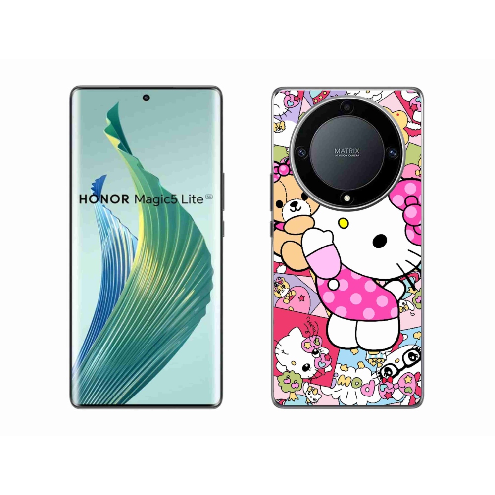 Gélový kryt mmCase na Honor Magic 5 Lite - cute kitty