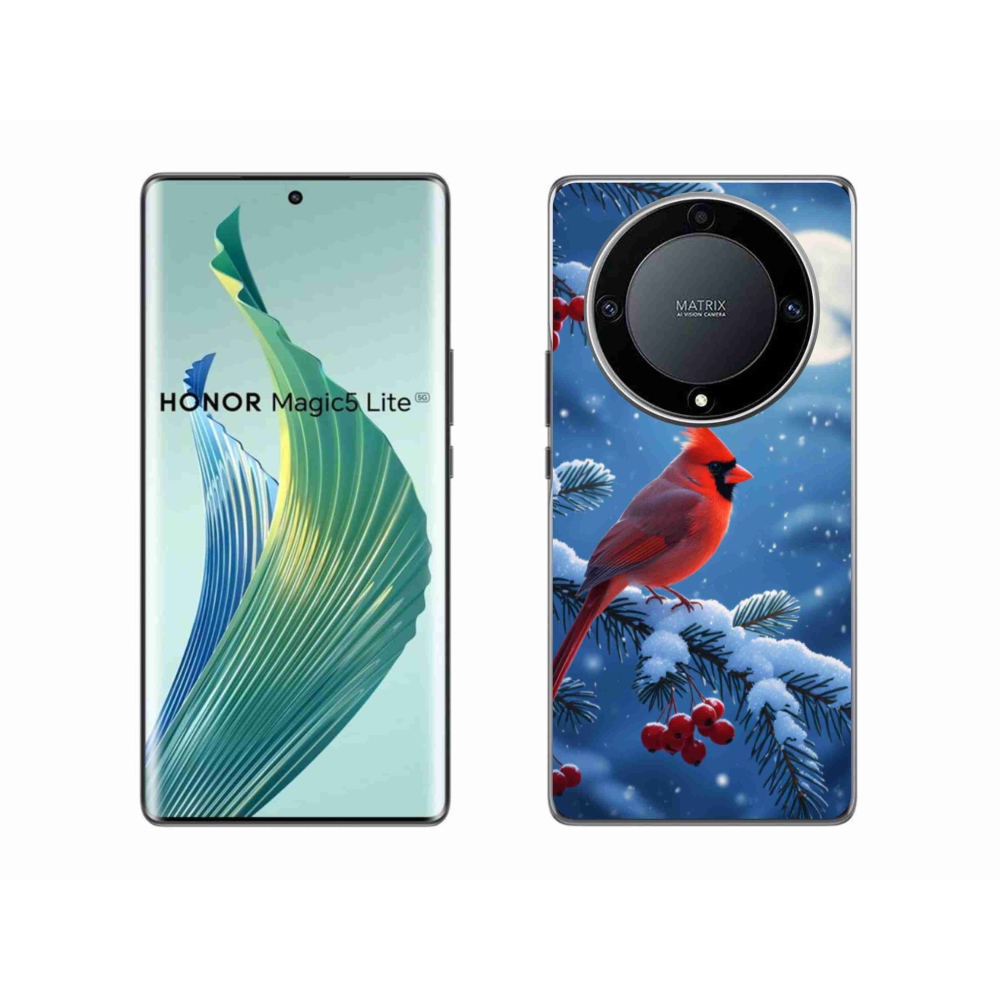Gélový kryt mmCase na Honor Magic 5 Lite - kardinál červený