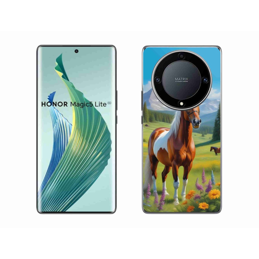 Gélový kryt mmCase na Honor Magic 5 Lite - kôň na lúke