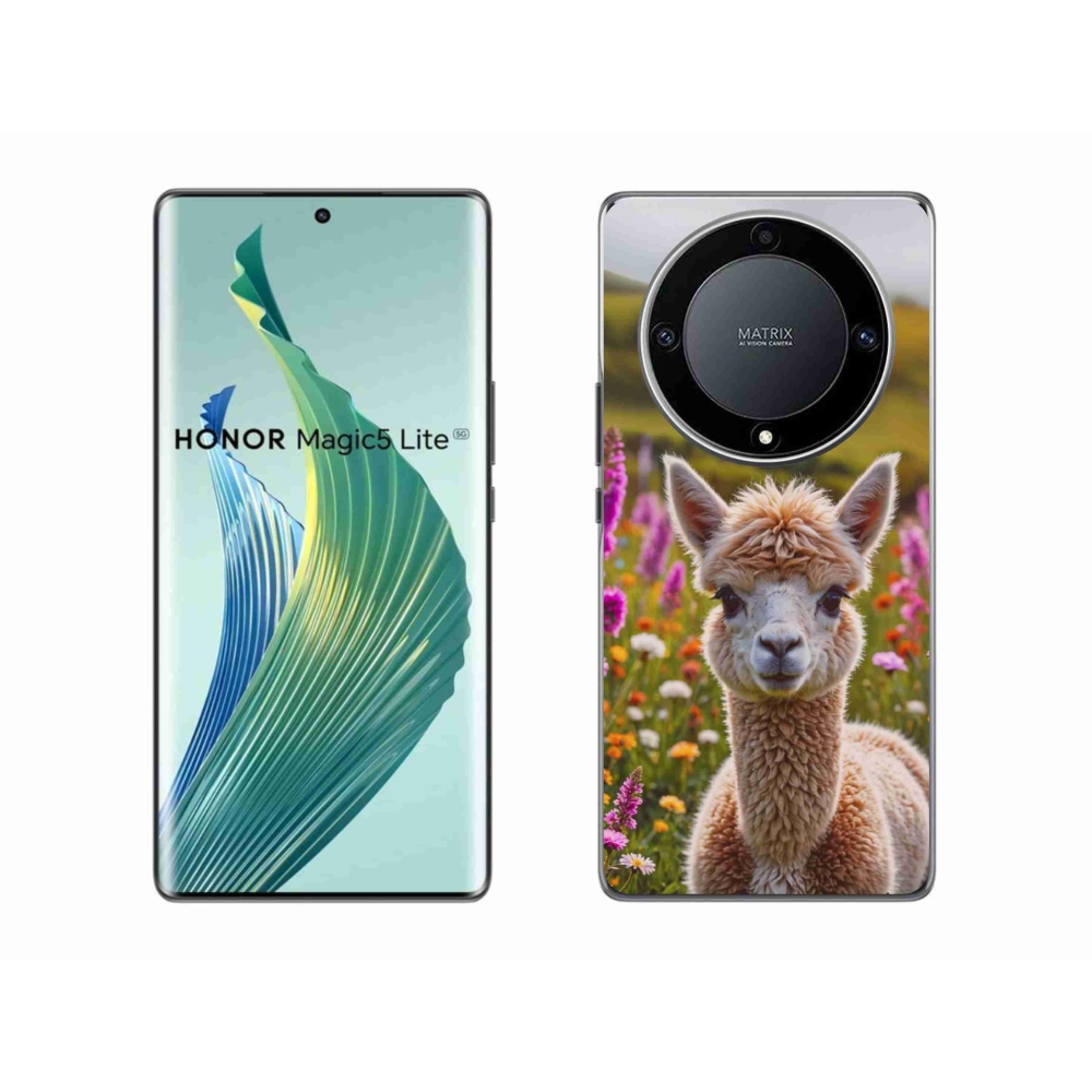 Gélový kryt mmCase na Honor Magic 5 Lite - lama na lúke