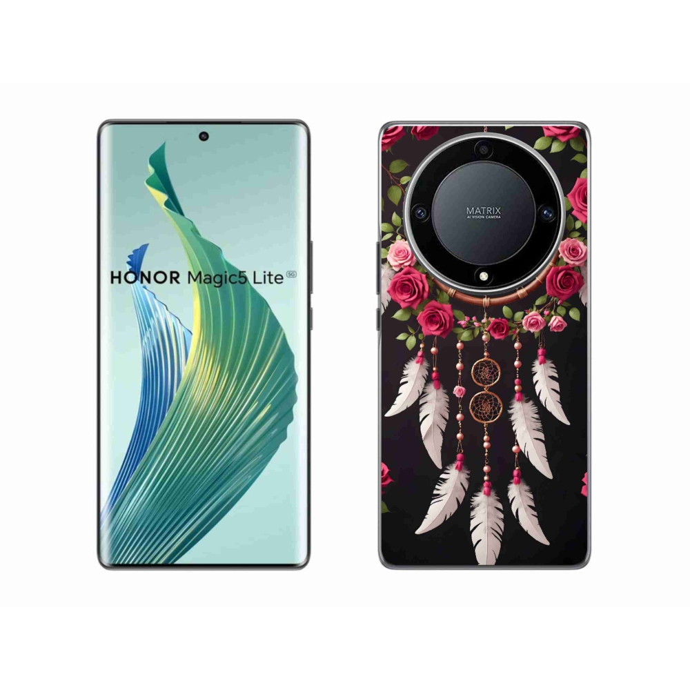 Gélový kryt mmCase na Honor Magic 5 Lite - lapač snov s ružami