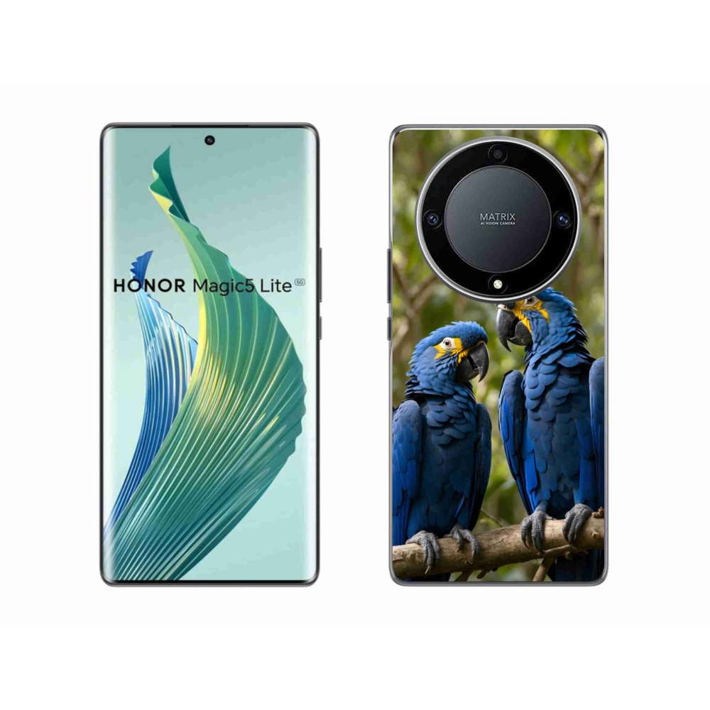 Gélový kryt mmCase na Honor Magic 5 Lite - papagájové duo