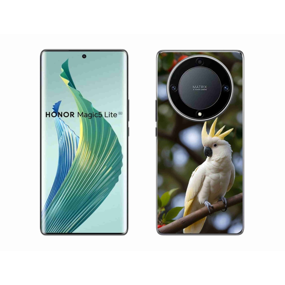 Gélový kryt mmCase na Honor Magic 5 Lite - papagáj kakadu 3