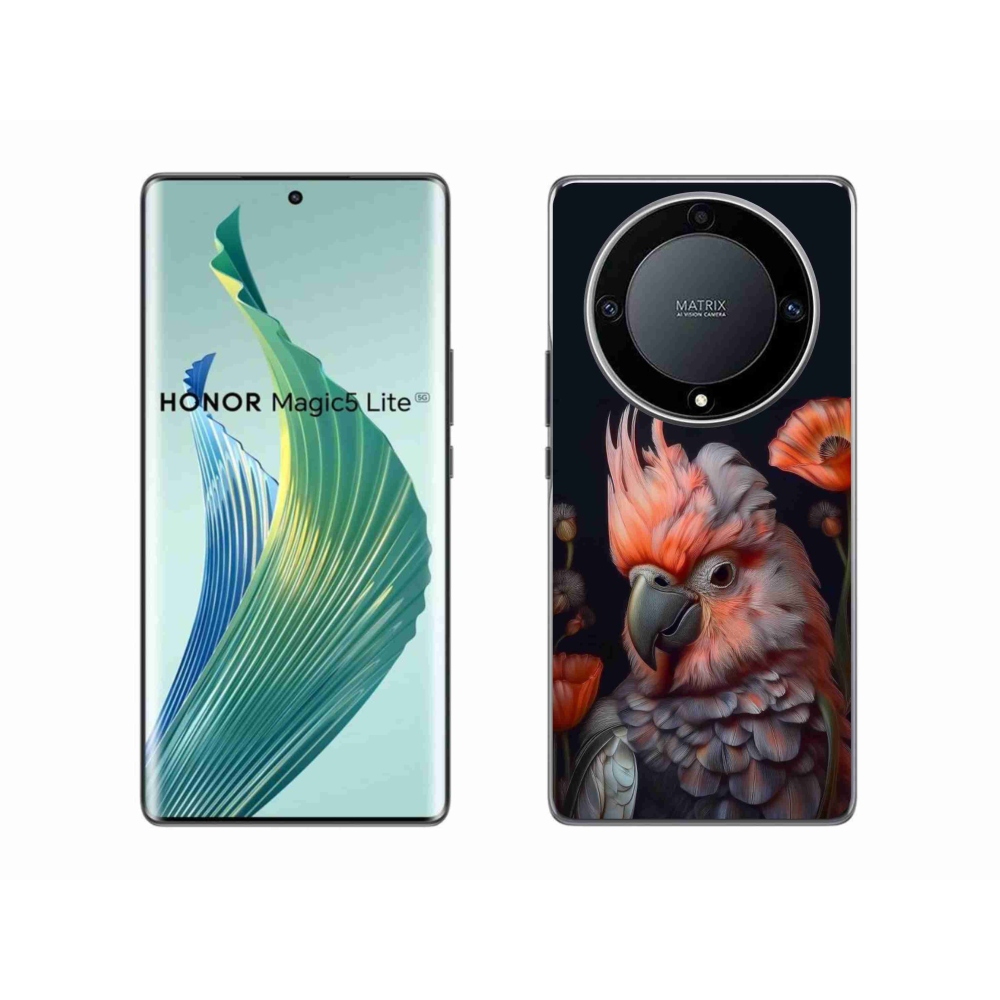 Gélový kryt mmCase na Honor Magic 5 Lite - papagáj kakadu vo farbách