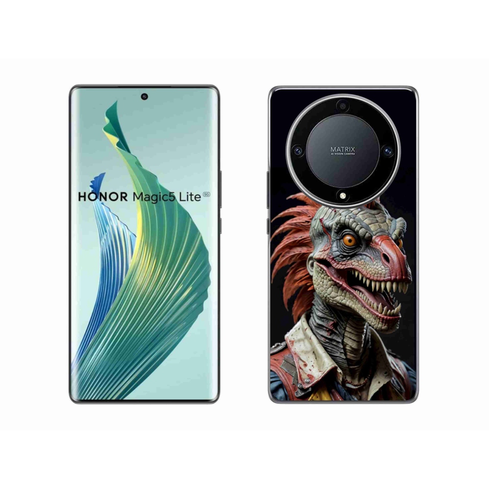 Gélový kryt mmCase na Honor Magic 5 Lite - punk dinosaurus
