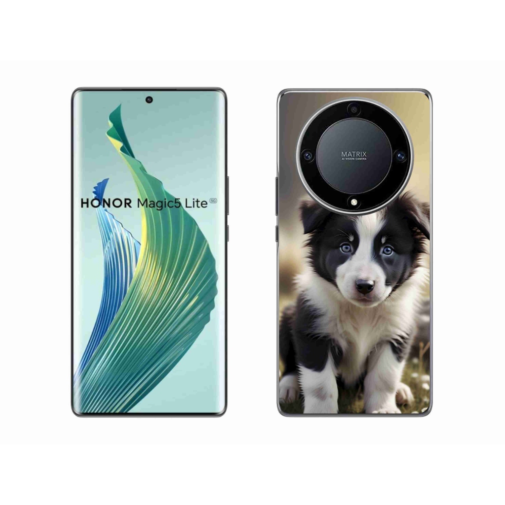 Gélový kryt mmCase na Honor Magic 5 Lite - roztomilá border kólia