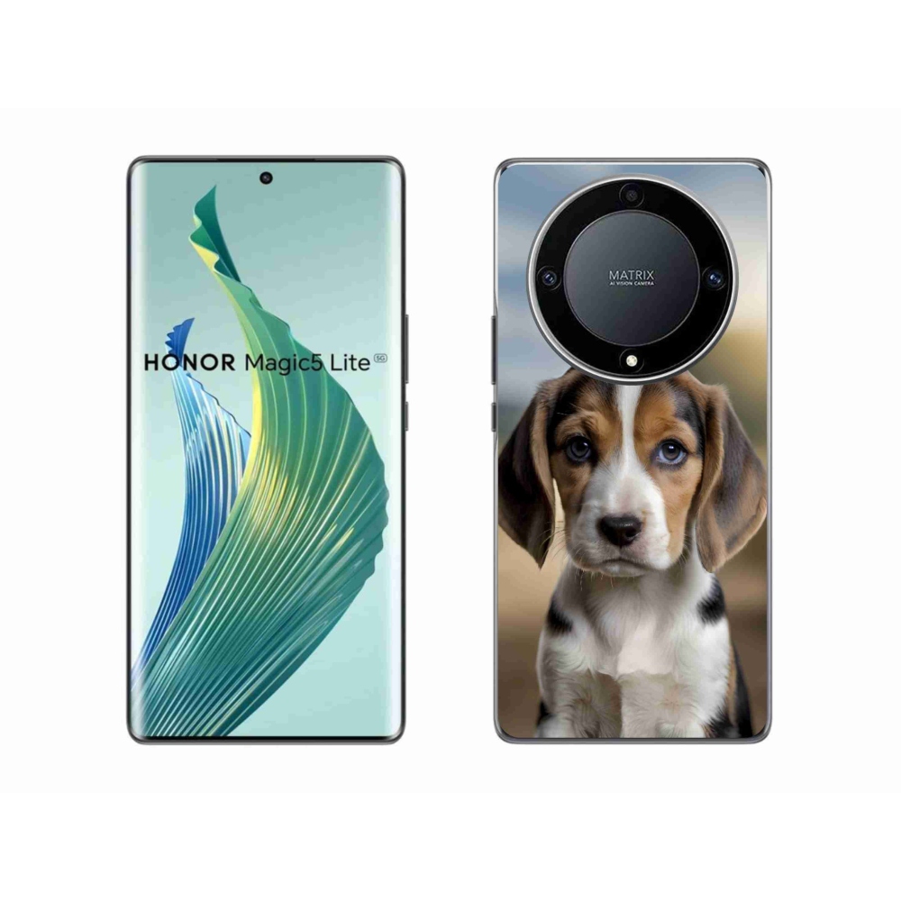 Gélový kryt mmCase na Honor Magic 5 Lite - roztomilý bígl
