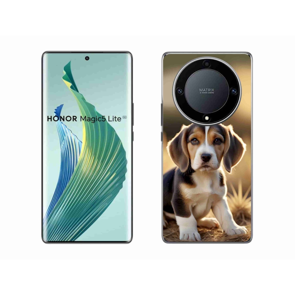 Gélový kryt mmCase na Honor Magic 5 Lite - roztomilý bígl