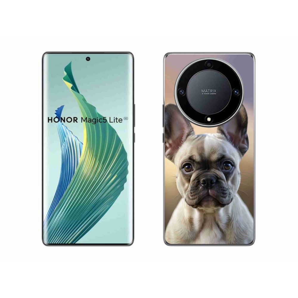 Gélový kryt mmCase na Honor Magic 5 Lite - roztomilý francúzsky buldoček