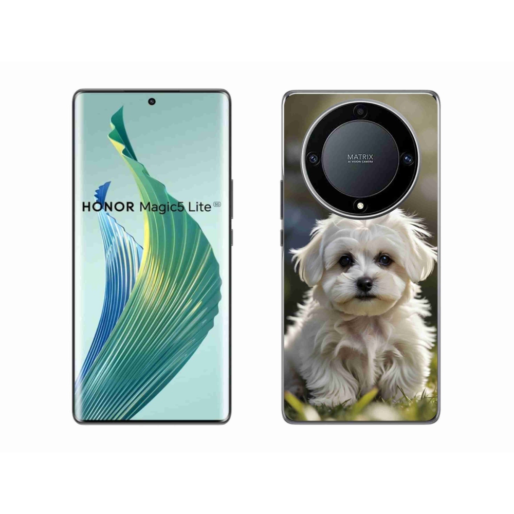Gélový kryt mmCase na Honor Magic 5 Lite - roztomilý maltézsky psík