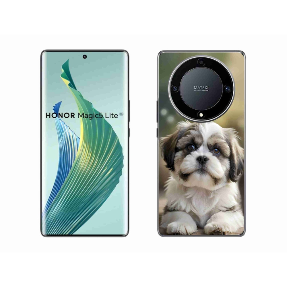 Gélový kryt mmCase na Honor Magic 5 Lite - roztomilý shih-tzu