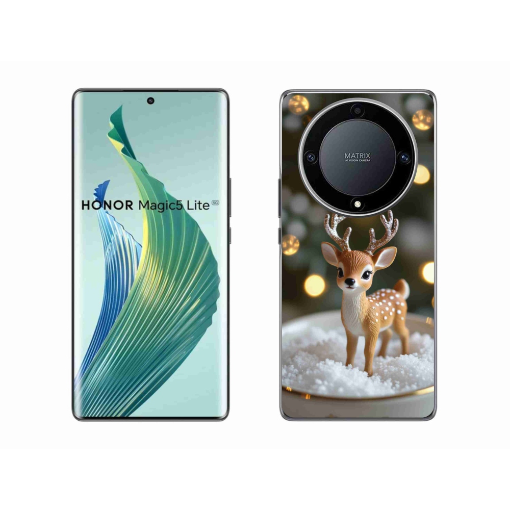 Gélový kryt mmCase na Honor Magic 5 Lite - roztomilý vianočný jeleň
