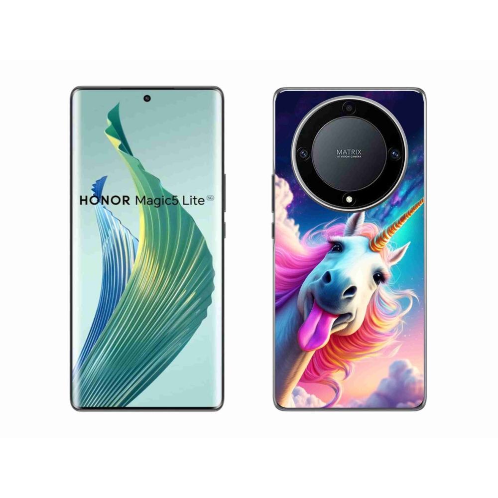 Gélový kryt mmCase na Honor Magic 5 Lite - šialený jednorožec
