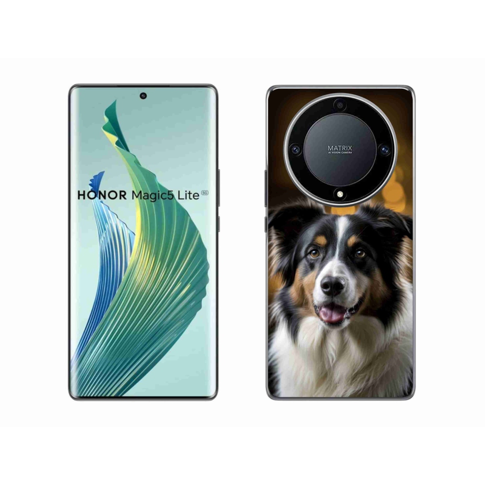 Gélový kryt mmCase na Honor Magic 5 Lite - usmievavý austrálsky ovčiak