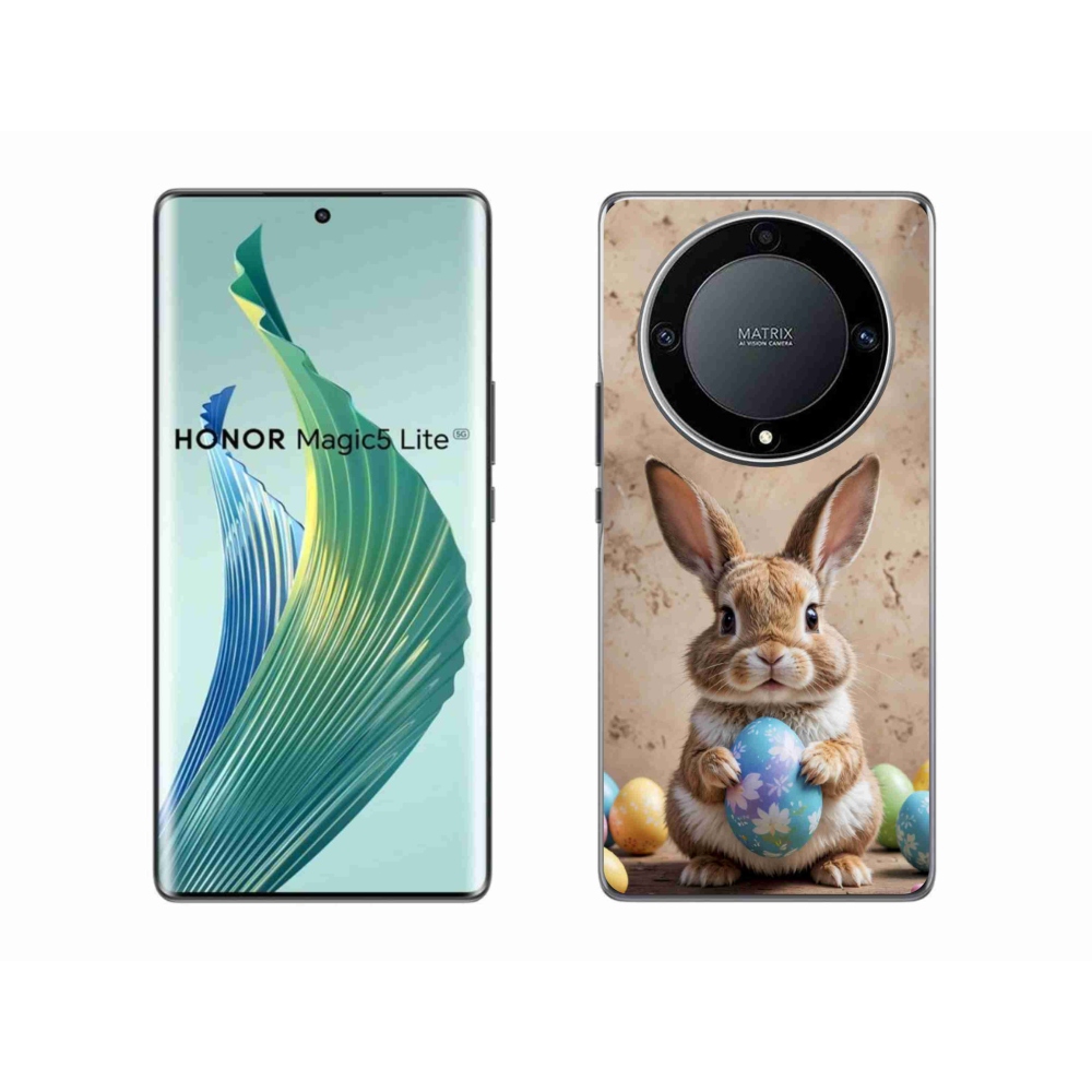 Gélový kryt mmCase na Honor Magic 5 Lite - veľkonočný zajačik