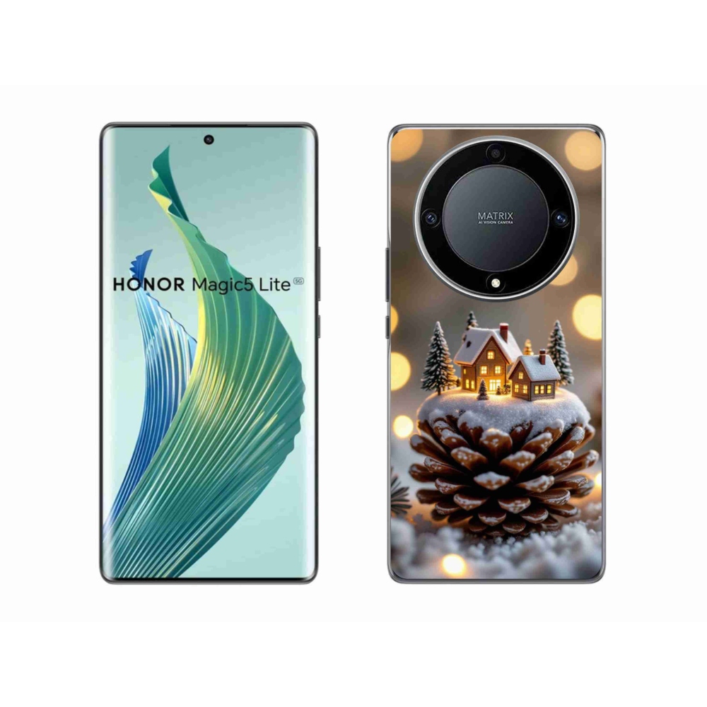 Gélový kryt mmCase na Honor Magic 5 Lite - zimná dedinka