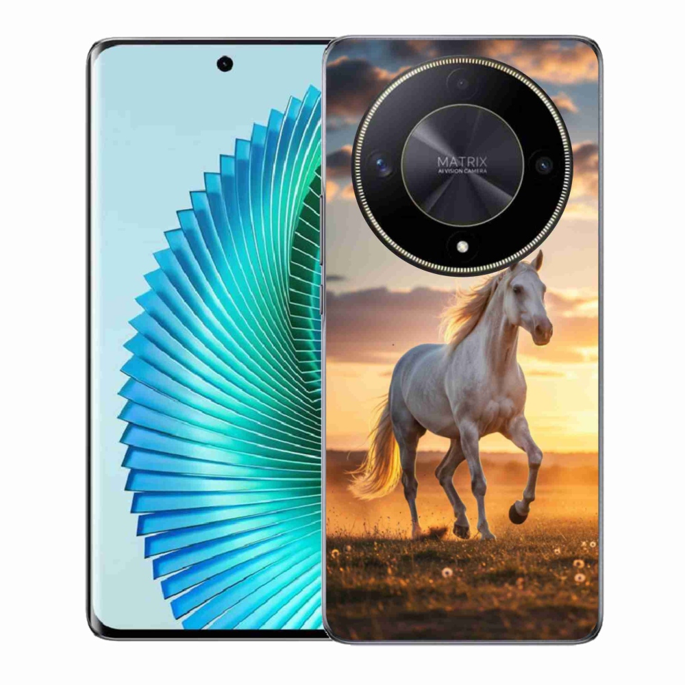 Gélový kryt mmCase na Honor Magic 6 Lite 5G - bežiaci biely kôň 2