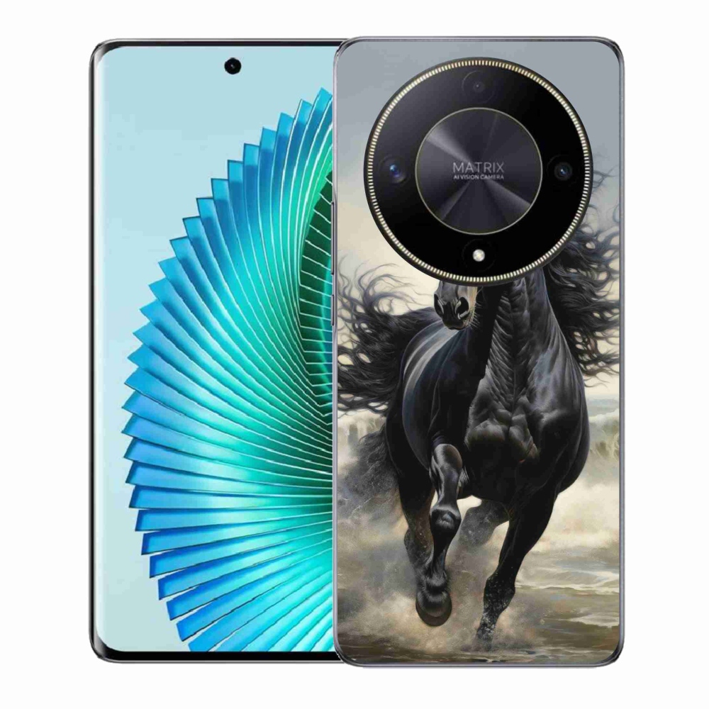 Gélový kryt mmCase na Honor Magic 6 Lite 5G - bežiaci čierny kôň