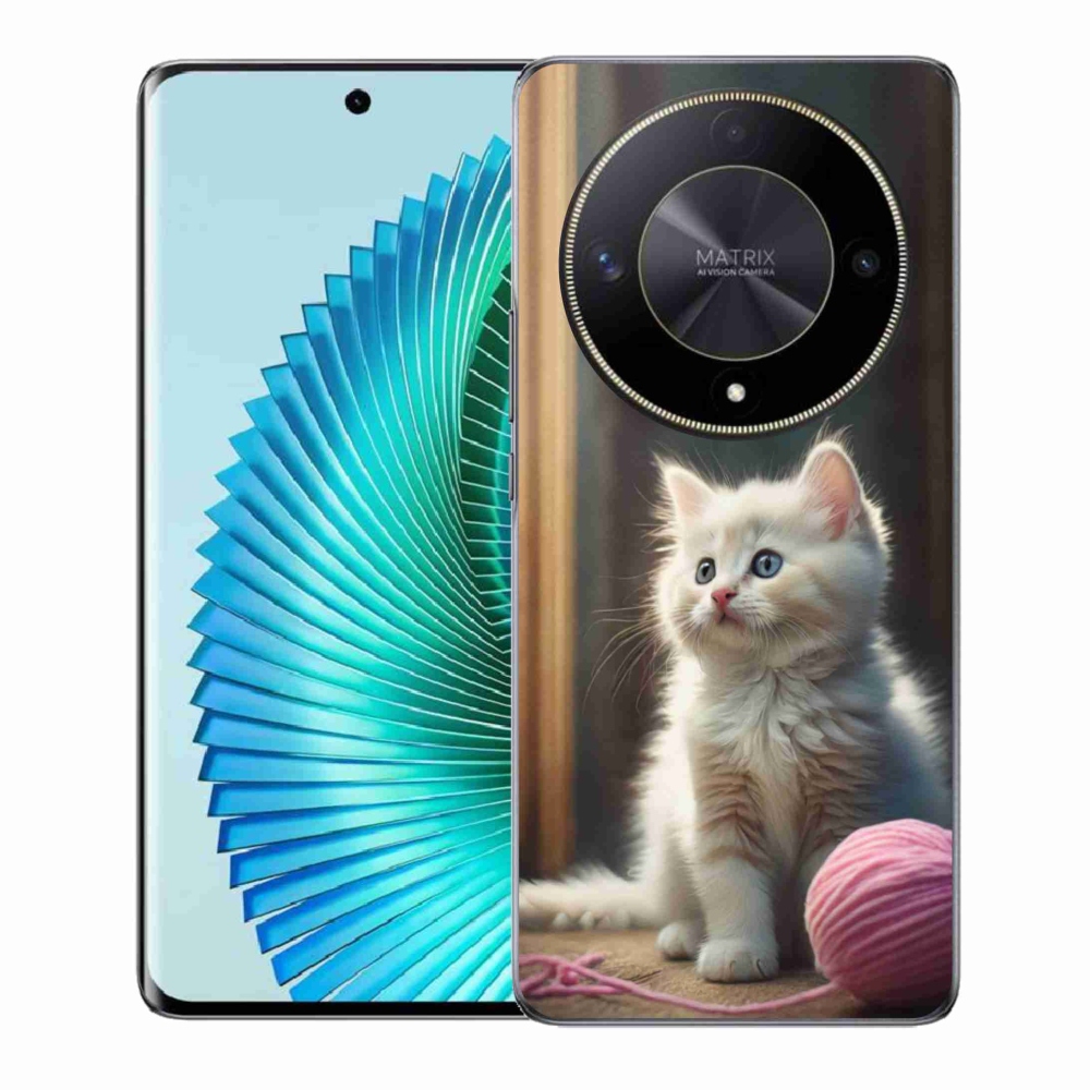 Gélový kryt mmCase na Honor Magic 6 Lite 5G - biele mačiatko 2