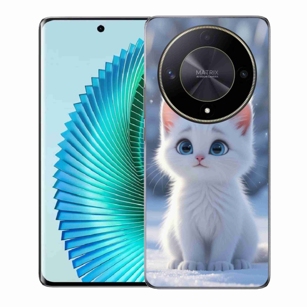 Gélový kryt mmCase na Honor Magic 6 Lite 5G - biele mačiatko 3