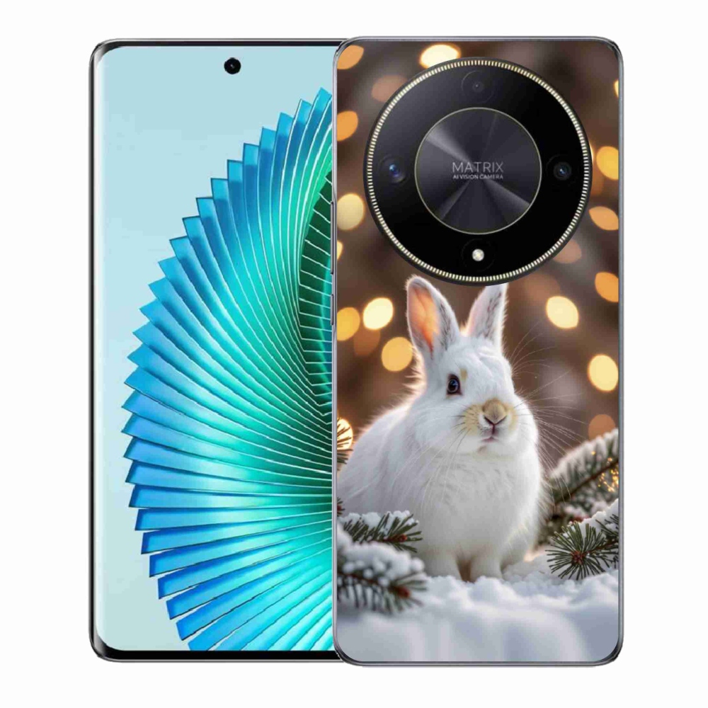 Gélový kryt mmCase na Honor Magic 6 Lite 5G - biely zajac